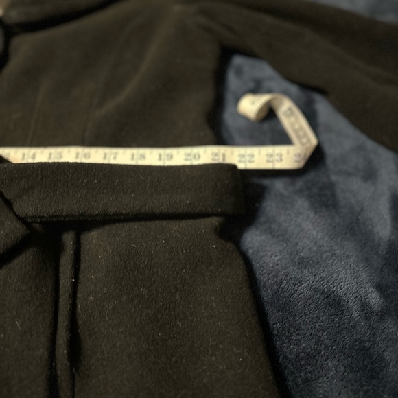 Gorgeous Calvin Klein Shawl Collar Coatdress-style black wool coat -- size 18 - Picture 5 of 7